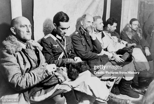 Captured German officers after their defeat at the Battle of Stalingrad, February 1943.