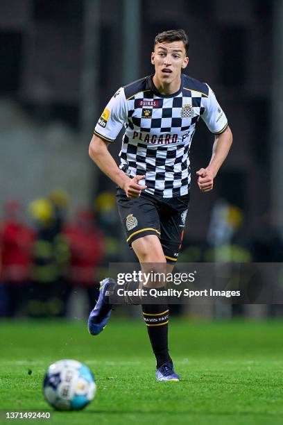 Peter Musa of Boavista FC in action during the Liga Portugal Bwin match between Boavista FC and SL Benfica at Estadio do Bessa Seculo XXI on February...