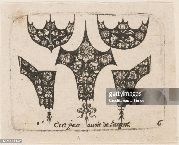 Five Different Fillets,' Plate 6 from 'Goldsmith Ornament Designs', Heinrich Raab, German, active Nuremberg 1640 Ð 1650, Paul Furst, German, ca. 1605...
