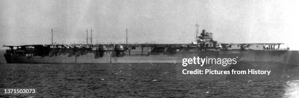 Imperial Japanese Navy aircraft carrier Zuikaku at sea, 1941.