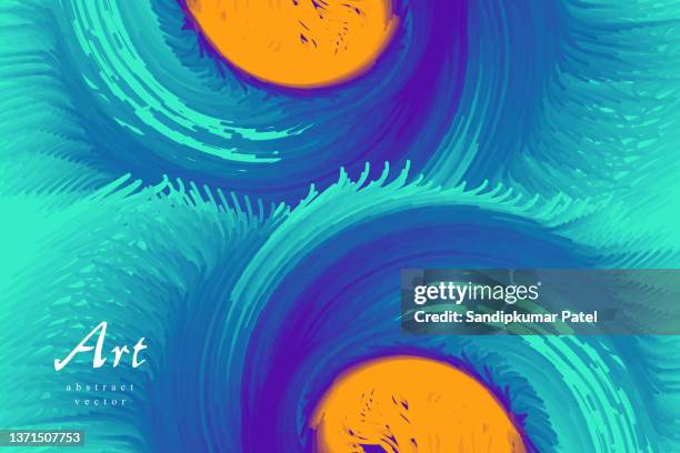 array with dynamic particles. vector art illustration. composition with motion effect. - tornado vector stock illustrations