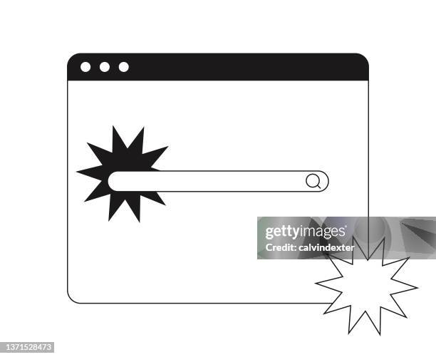 web browser with search bar - white browser window stock illustrations
