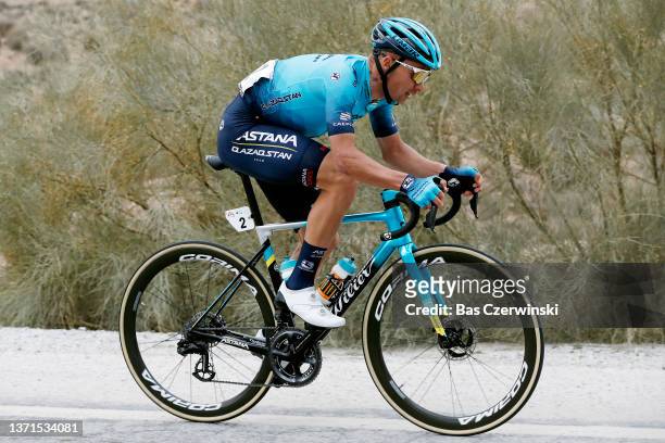 Alexey Lutsenko of Kazahkstan and Team Astana – Qazaqstan competes in the breakaway during the 68th Vuelta A Andalucia - Ruta Del Sol 2022 - Stage 4...