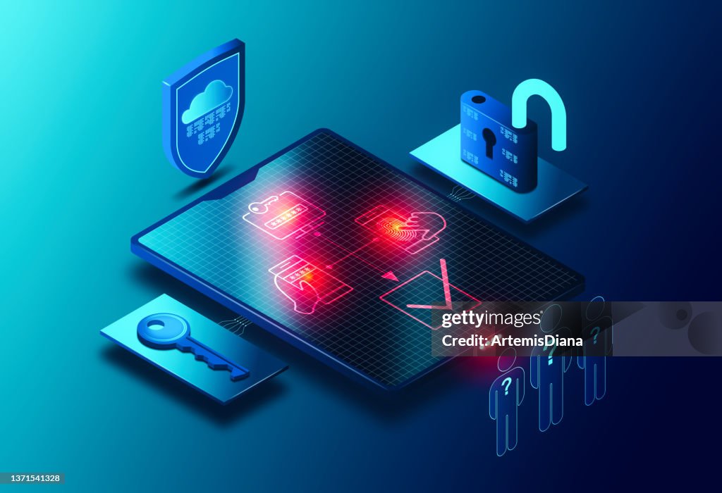 Multifactor Authentication Concept Mfa Cybersecurity Solutions 3d ...