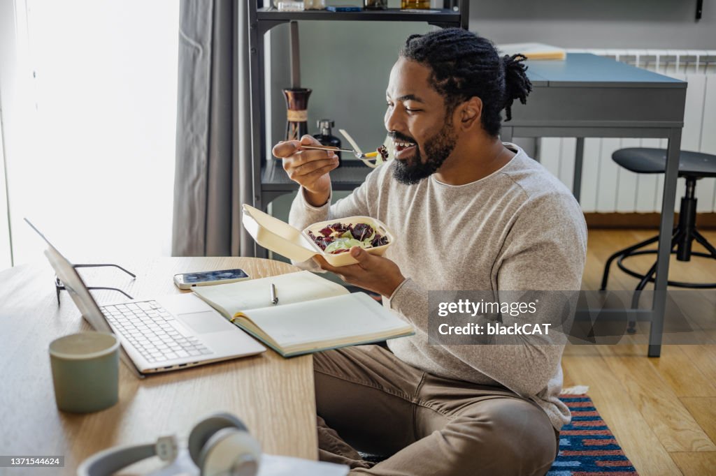 Lunch break and working from home