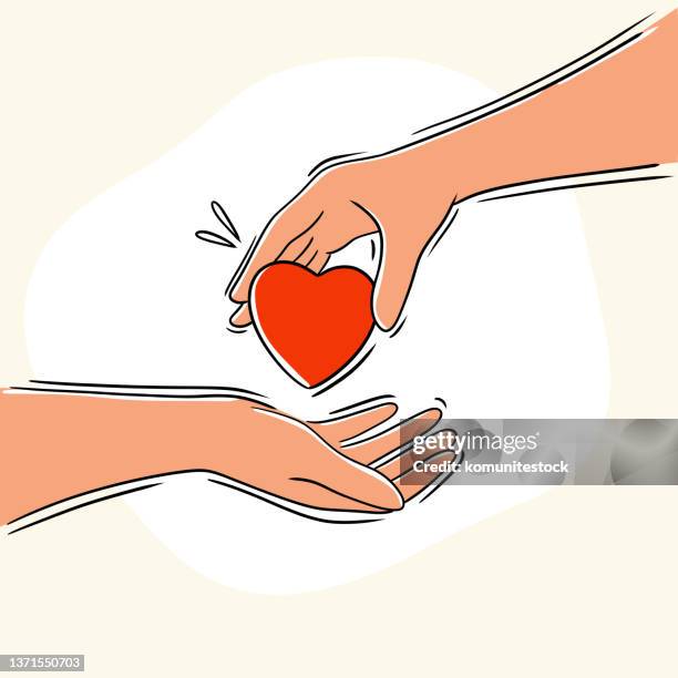 a helping hand concept vector illustration - altruism stock illustrations