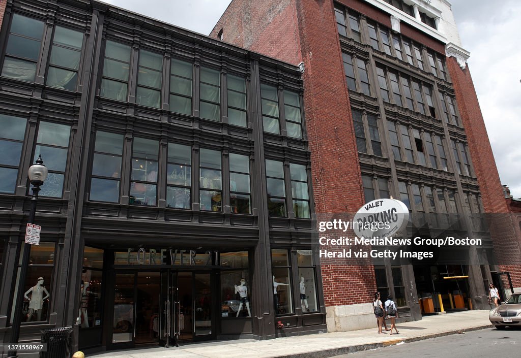 Forever 21 store and parking garage on Newbury Street, Thursday
