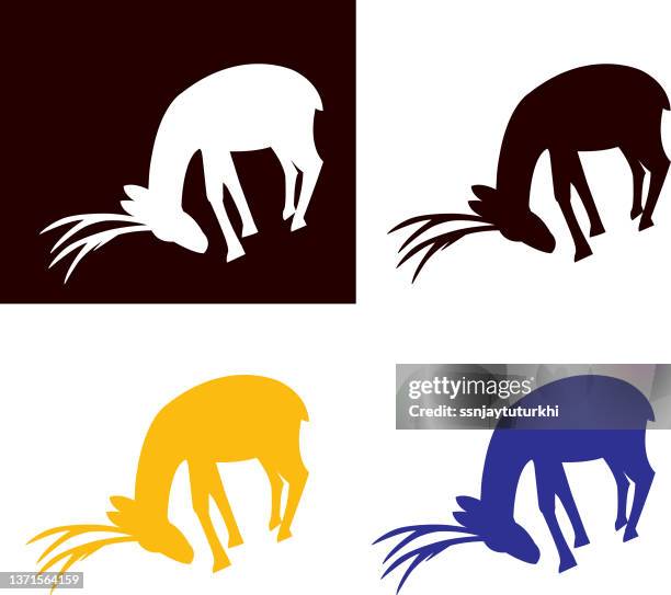 deer - stencil stock illustrations