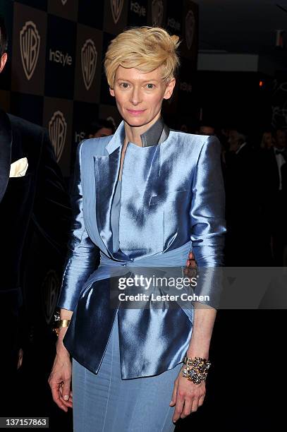 Actress Tilda Swinton arrives at the 13th Annual Warner Bros. And InStyle Golden Globe After Party held at The Beverly Hilton hotel on January 15,...