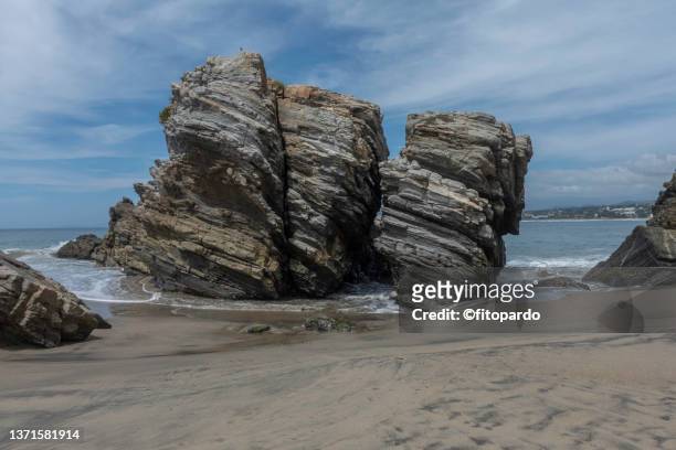 secret beach at the punta zicatela in oaxaca - mexico sunset stock pictures, royalty-free photos & images