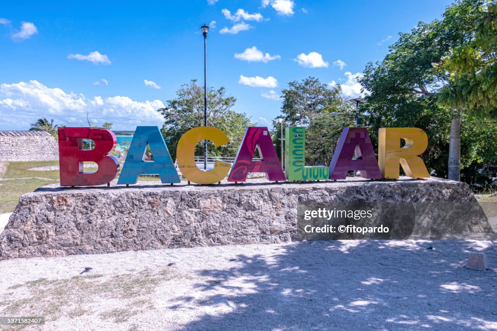 City Letters of Bacalar in Quintana Roo