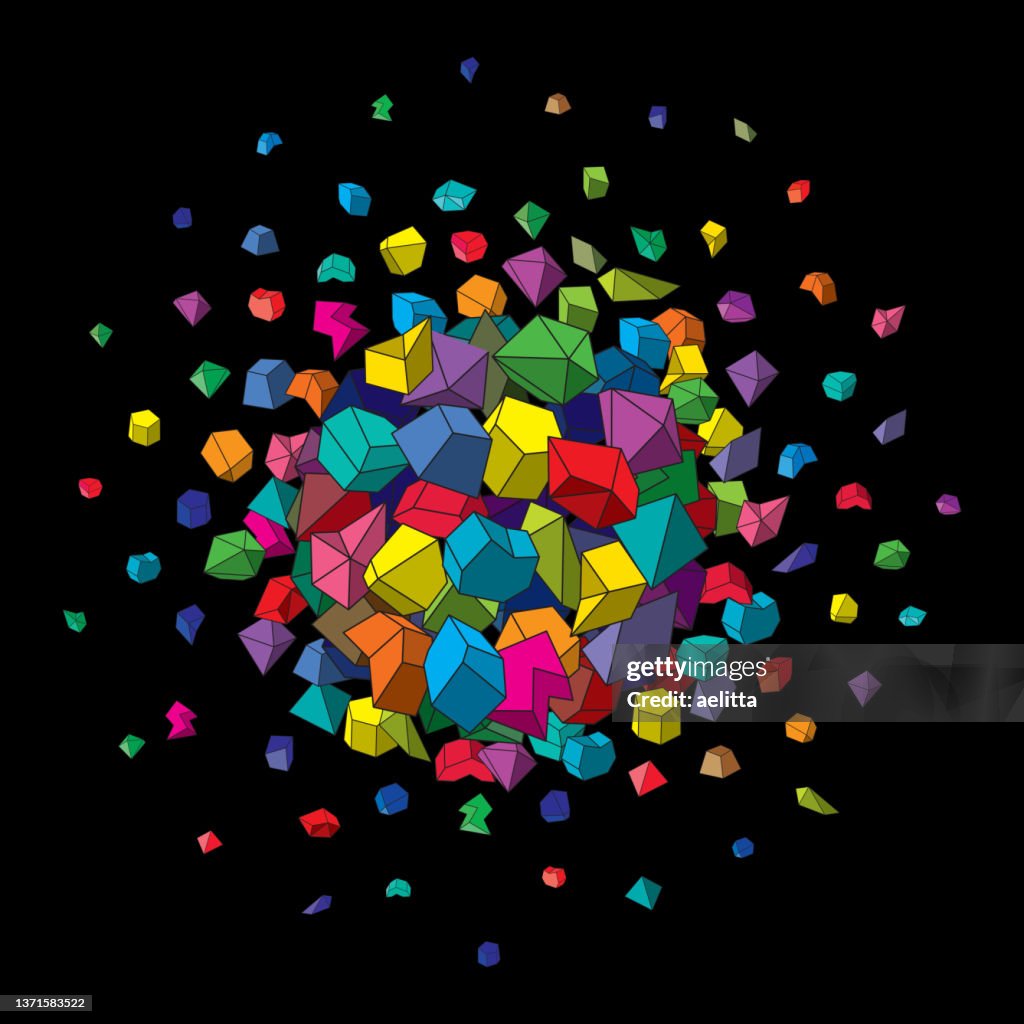 Composition Of Abstract Angular Asymmetrical Shapes High-Res Vector ...