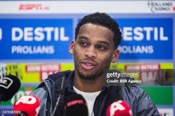 Jurrien Timber of Ajax after the Dutch Eredivisie match between Willem II and Ajax at Koning Willem II Stadion on February 19, 2022 in Tilburg,...