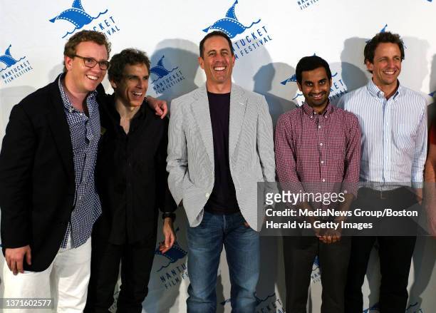 Jerry Seinfeld is seen at the Nantucket Film Festival, June 26,2011with from left, Colin Stanfield, Ben Stiller, Aziz Ansari and Seth Meyers. Staff...