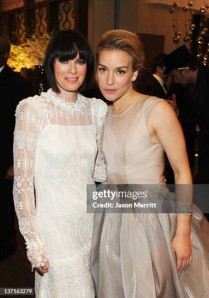 Actresses Lena Headey and Piper Perabo arrive at HBO's Post 2012 Golden Globe Awards Party at Circa 55 Restaurant on January 15, 2012 in Beverly...