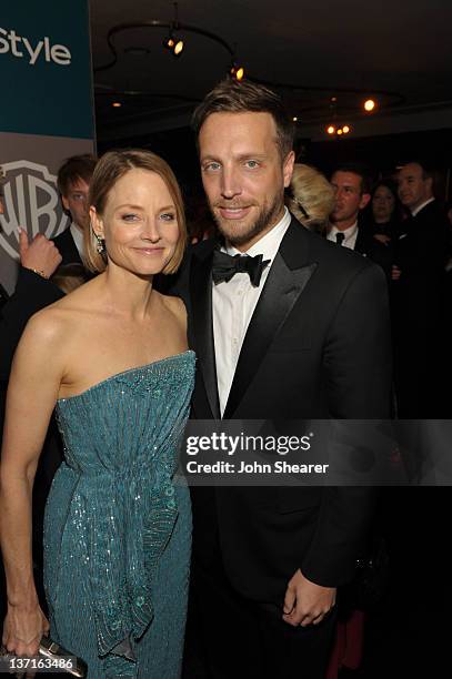 Actress Jodi Foster and Editor of InStyle Ariel Foxman attend the InStyle and Warner Bros. 69th Annual Golden Globe Awards Post-Party at The Beverly...