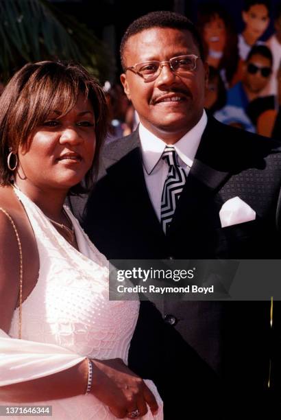 Judge Greg Mathis and his wife Linda poses for photos on the red carpet outside the Kodak Theater during the 2nd Annual BET Awards in Hollywood,...