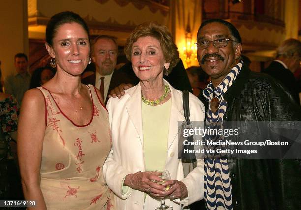 Lion King Director Julie Taymor , her mom Betty Taymor and Choreographer Garth Fagan at the Lion King party at the Park Plaza Hotel, 7/21/04.