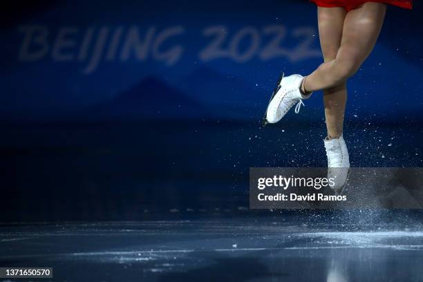 Alysa Liu of Team United States skates during the Figure Skating Gala Exhibition on day sixteen of the Beijing 2022 Winter Olympic Games at Capital...