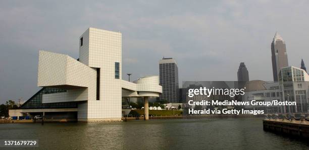 061806museumap01.jpg Striking architecture is apparent in a rear view of the Rock n' Roll Hall of Fame and Museum - a relatively new part of the new...