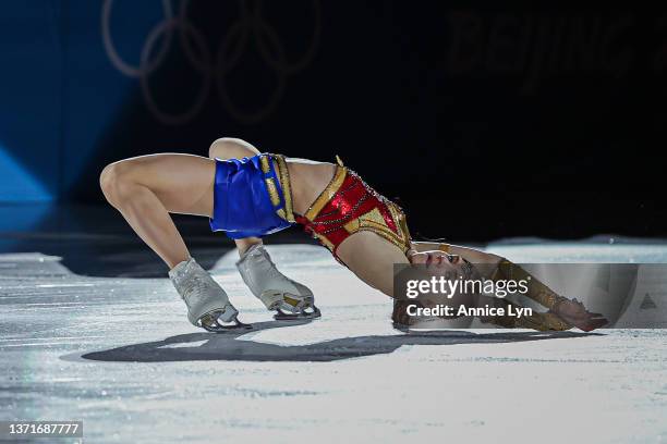 Alexandra Trusova of Team ROC skates during the Figure Skating Gala Exhibition on day sixteen of the Beijing 2022 Winter Olympic Games at Capital...