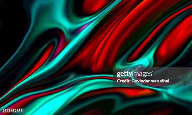 metallic abstract wavy liquid background. luxury green and red black frame layout design tech innovation. - khaki green stock illustrations