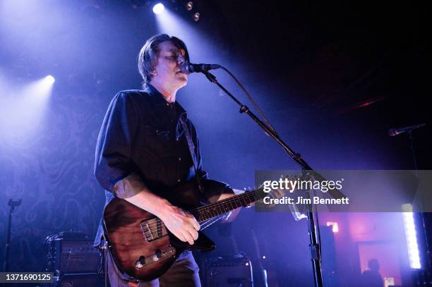 Lead Vocalist and guitarist Mike Cooley of Drive-By Truckers performs live on stage at The Showbox on February 19, 2022 in Seattle, Washington.