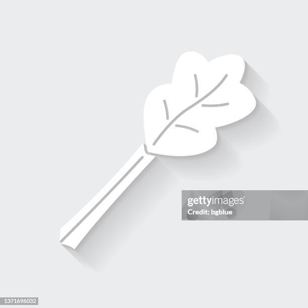 rhubarb. icon with long shadow on blank background - flat design - rhubarb stock illustrations