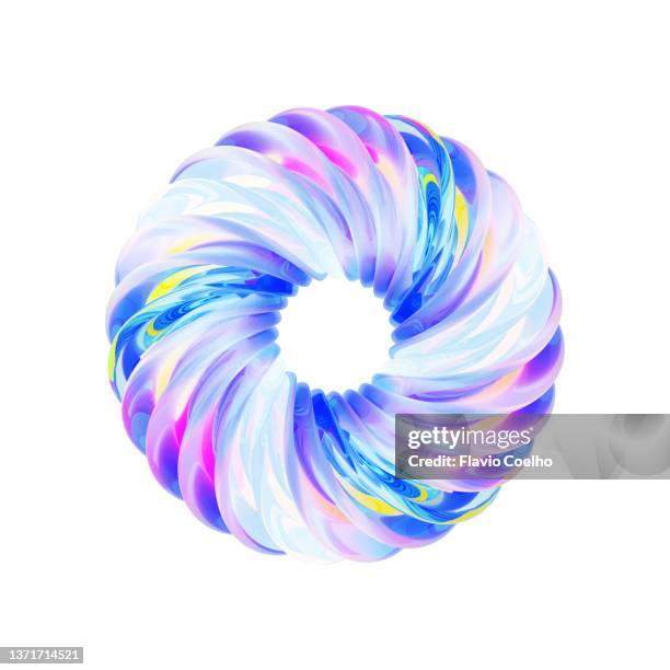 twisted interlocked infinite rings - glass circle stock pictures, royalty-free photos & images