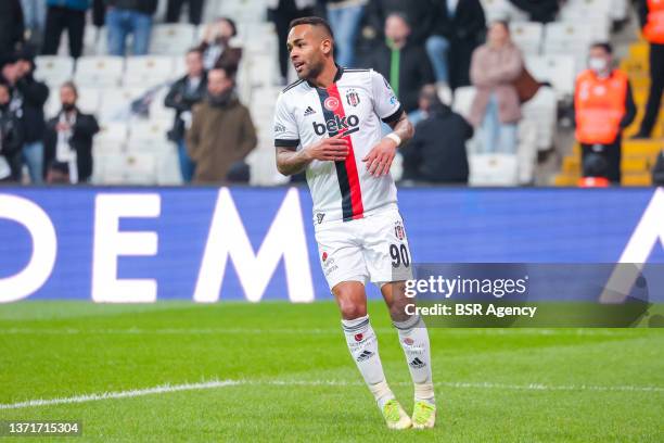 Alex Teixeira Santos of Besiktas JK during the Super Lig match between Besiktas and Altay at Vodafone Park Arena on February 19, 2022 in Istanbul,...