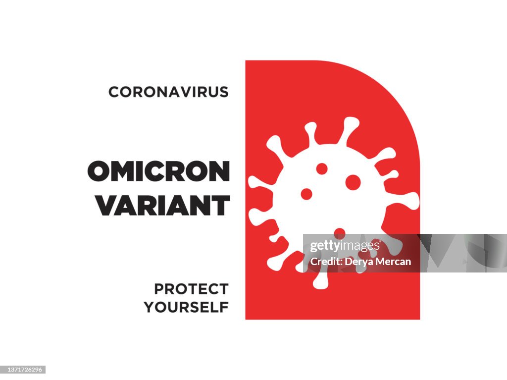 Coronavirus or Covid-19 bacteria cell Icon stock illustration. Delta variant vector illustration