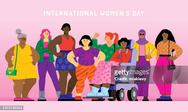 ilustrações de stock, clip art, desenhos animados e ícones de international women's day - only women