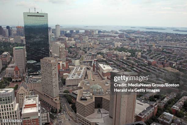 City of Boston seen from the Skywalk Observatory on Monday, July 27, 2015. Staff Photo by Matt Stone