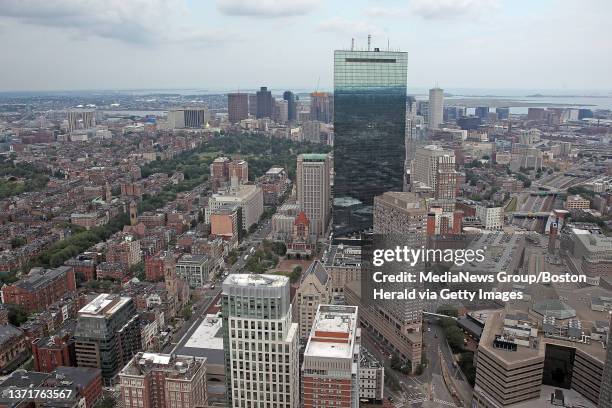 City of Boston seen from the Skywalk Observatory on Monday, July 27, 2015. Staff Photo by Matt Stone