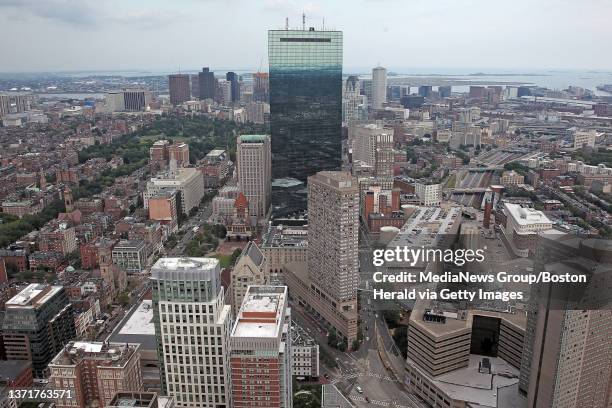 City of Boston seen from the Skywalk Observatory on Monday, July 27, 2015. Staff Photo by Matt Stone