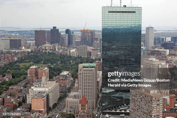 City of Boston seen from the Skywalk Observatory on Monday, July 27, 2015. Staff Photo by Matt Stone
