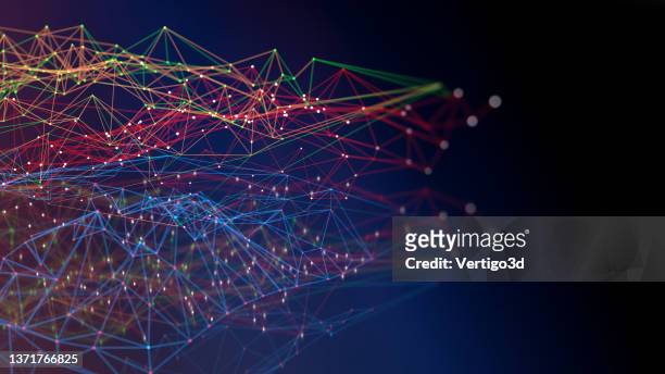 concetto big data network abstract - intelligenza artificiale foto e immagini stock