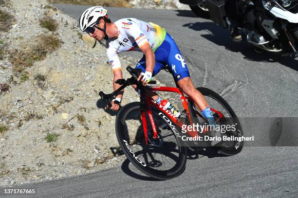 Alexis Vuillermoz of France and Team Total Energies competes during the 54th Tour Des Alpes Maritimes Et Du Var - Stage 3 a 112,6km stage from...