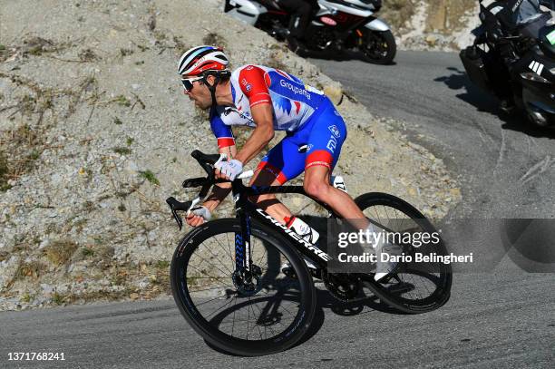 Thibaut Pinot of France and Team Groupama - FDJ competes during the 54th Tour Des Alpes Maritimes Et Du Var - Stage 3 a 112,6km stage from...