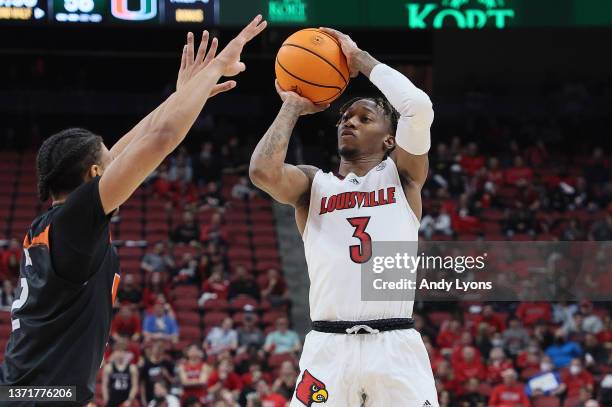 LOUISVILLE, KY - FEBRUARY 16: Louisville Cardinals mascot Louie is seen  during a college basketball game against the Miami Hurricanes on Feb. 16,  2022 at KFC Yum! Center in Louisville, Kentucky. (Photo