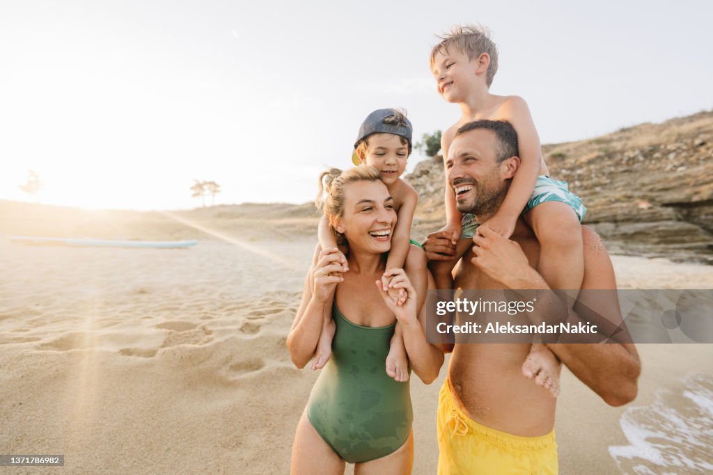 Four of us at the beach