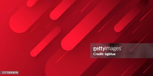 ilustrações de stock, clip art, desenhos animados e ícones de abstract design with geometric shapes - trendy red gradient - red background