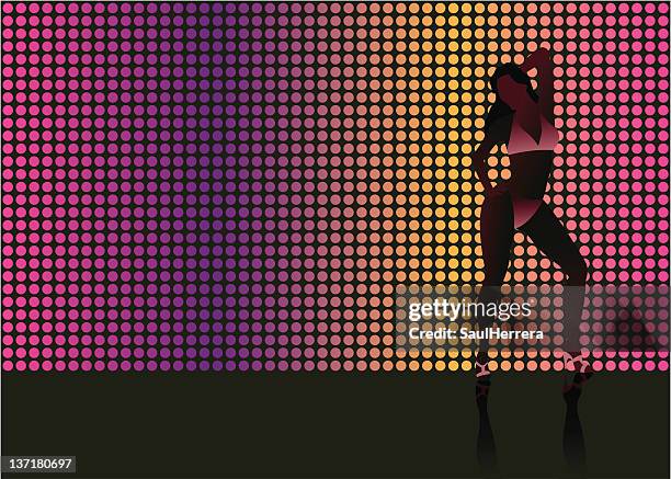 sexy light dancer - dramatic portrait stock illustrations