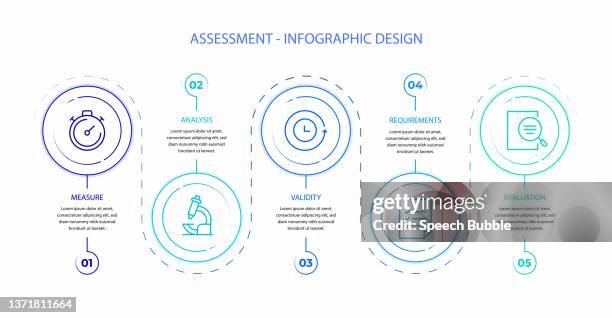 assessment infographic stock illustration. - workflow efficiency stock illustrations