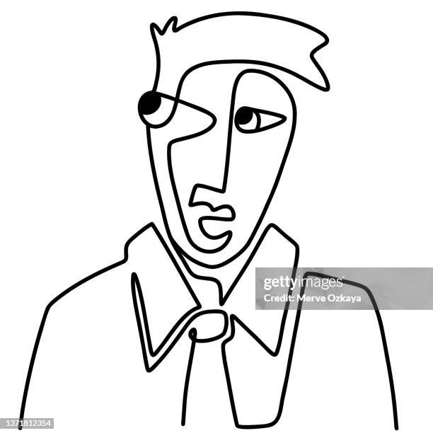 Abstract Line Man 19 Continuous Line Art Guy Stock Photos, High-Res Pictures, and Images ...