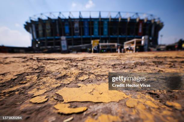 General view of Azteca stadium prior the 6th round match between America and Pachuca as part of the Torneo Grita Mexico C22 Liga MX at Azteca Stadium...