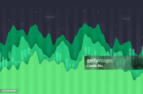 stock market financial data charts - financial report stock illustrations