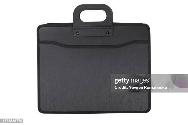 plastic briefcase isolated on white background - portfolio stock pictures, royalty-free photos & images