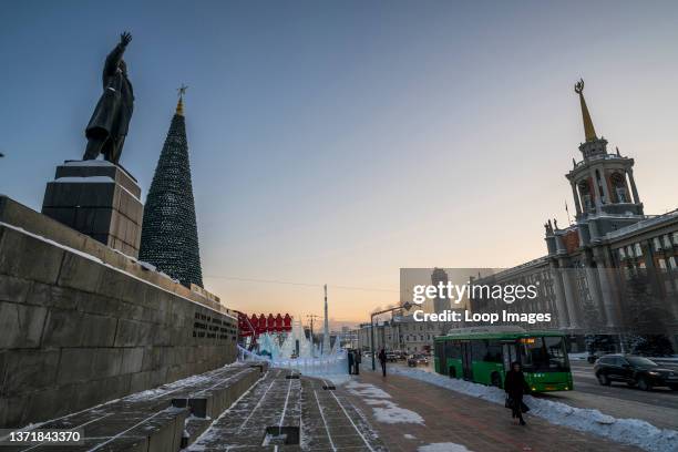 City center in Yekaterinburg in Russia.