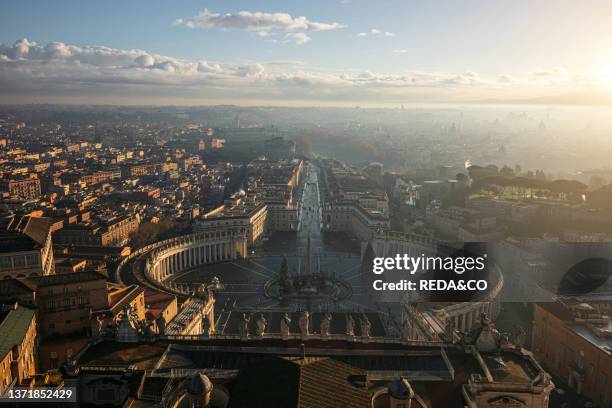 High view of Rome from Saint Peter Chapel. Italy. Europe.